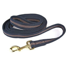 (One Size, Navy/Grey) Hy Soft Webbing Lead Rein Without Chain