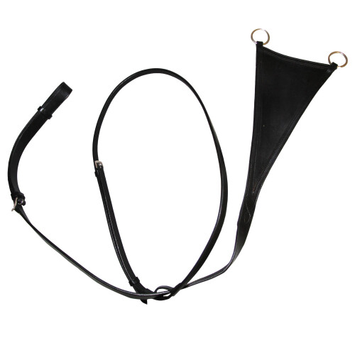 (Full, Black) Hy Leather Bib Martingale