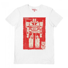 (XXL, White) Transformers Unisex Adult Red Optimus T-Shirt