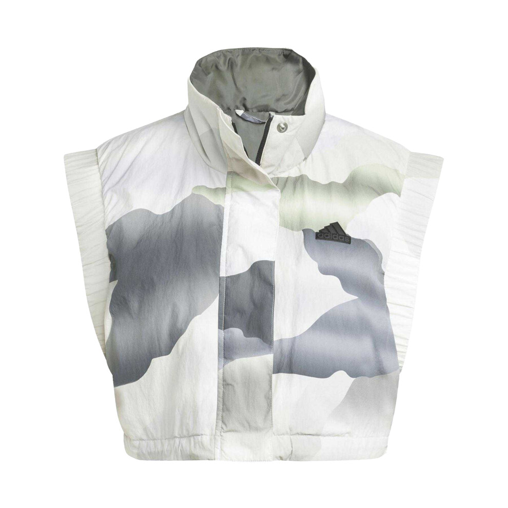 Adidas (18 Uk, Navy) Womens/Ladies Camo Padded Crop Top