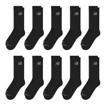 (9 UK-11 UK, Black) New Balance Unisex Adult Logo Cushioned Crew Socks (Pack of 10)