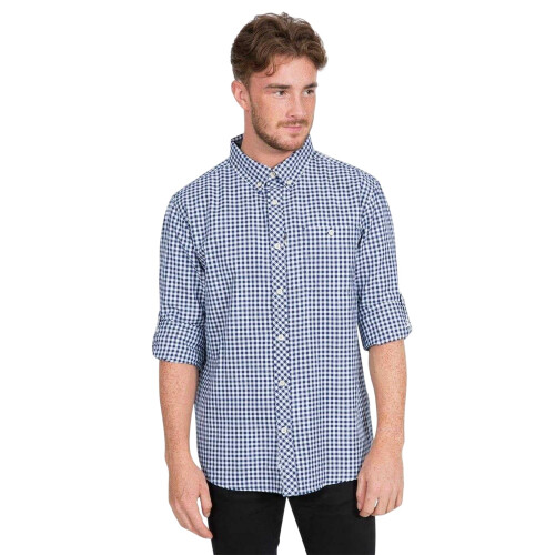 Trespass (S, Blue Check) Trespass Mens Checkerboard Button-Down Shirt 2