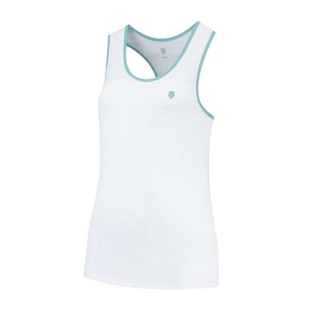 K-Swiss (L, White) Womens/Ladies Slim Sleeveless Tank Top