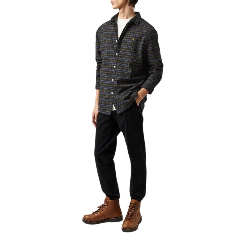 Farah (S, Blackwatch) Farah Mens Fraser Checked Regular Button-Down Shirt 1