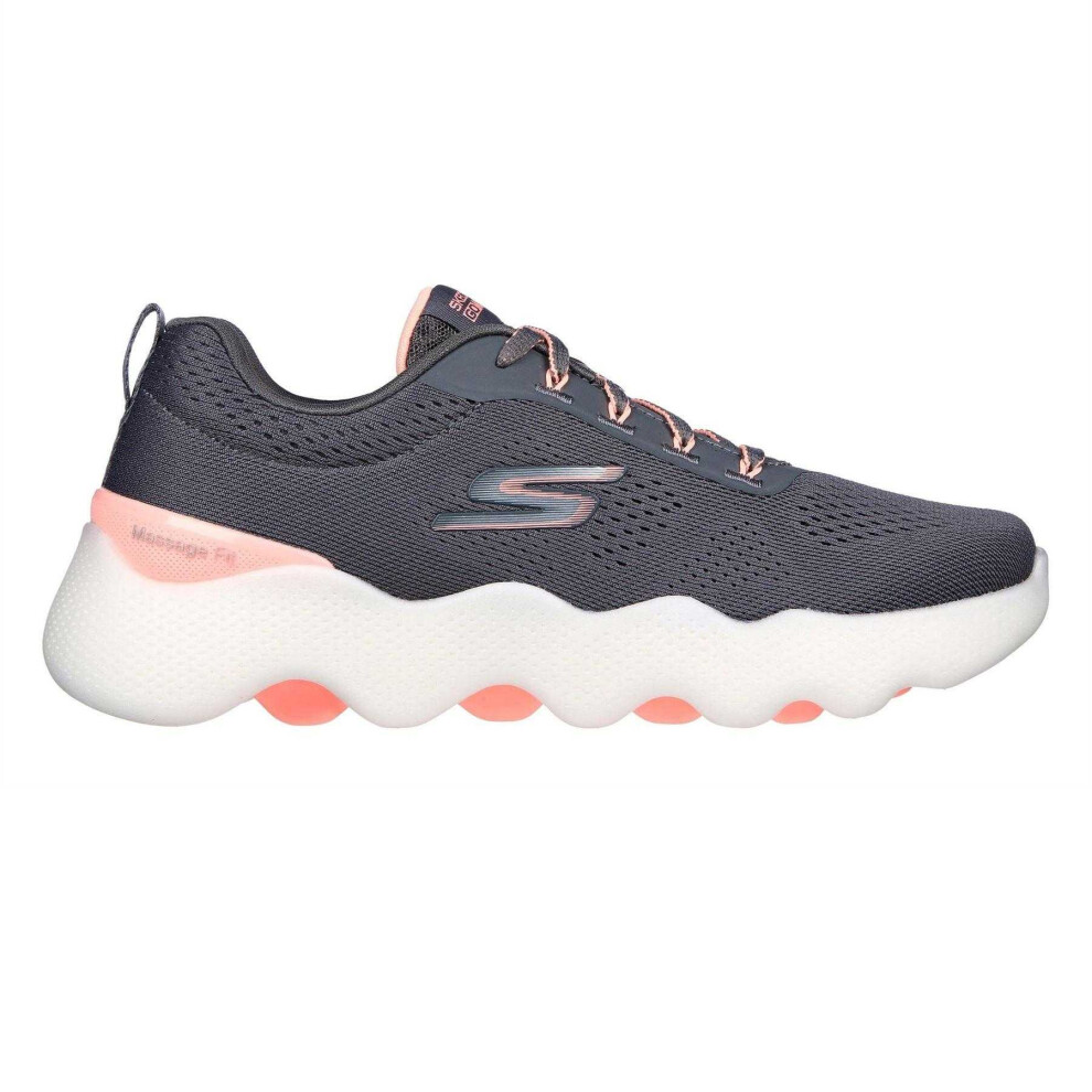 Skechers (3 Uk, Grey/Pink) Womens/Ladies Go Walk Mesh Trainers