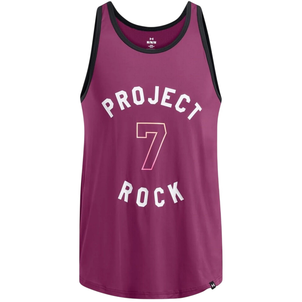 Under Armour (M, Purple) Mens Project Rock Scoop Neck Tank Top