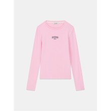 (10 UK, Soft Rose) Guess Womens/Ladies Embroidered Slim Long-Sleeved T-Shirt
