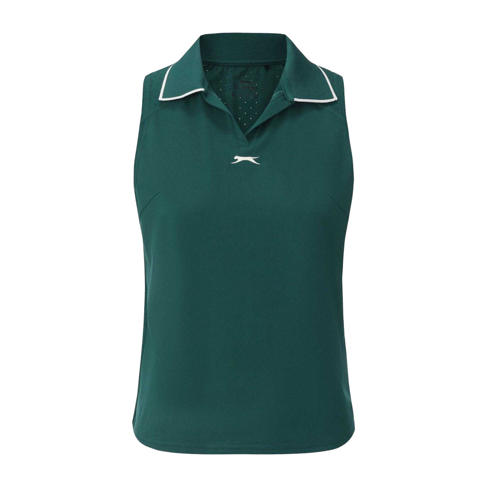 Slazenger (16 Uk, Green) Womens/Ladies Sleeveless Polo Shirt