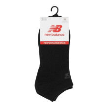 (4 UK-6.5 UK, Black) New Balance Unisex Adult Logo No-Show Socks (Pack of 3)