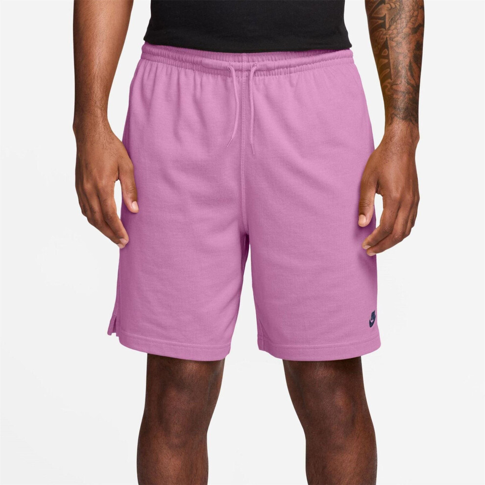 Nike (M, Magenta) Mens Club Embroidered Logo Shorts