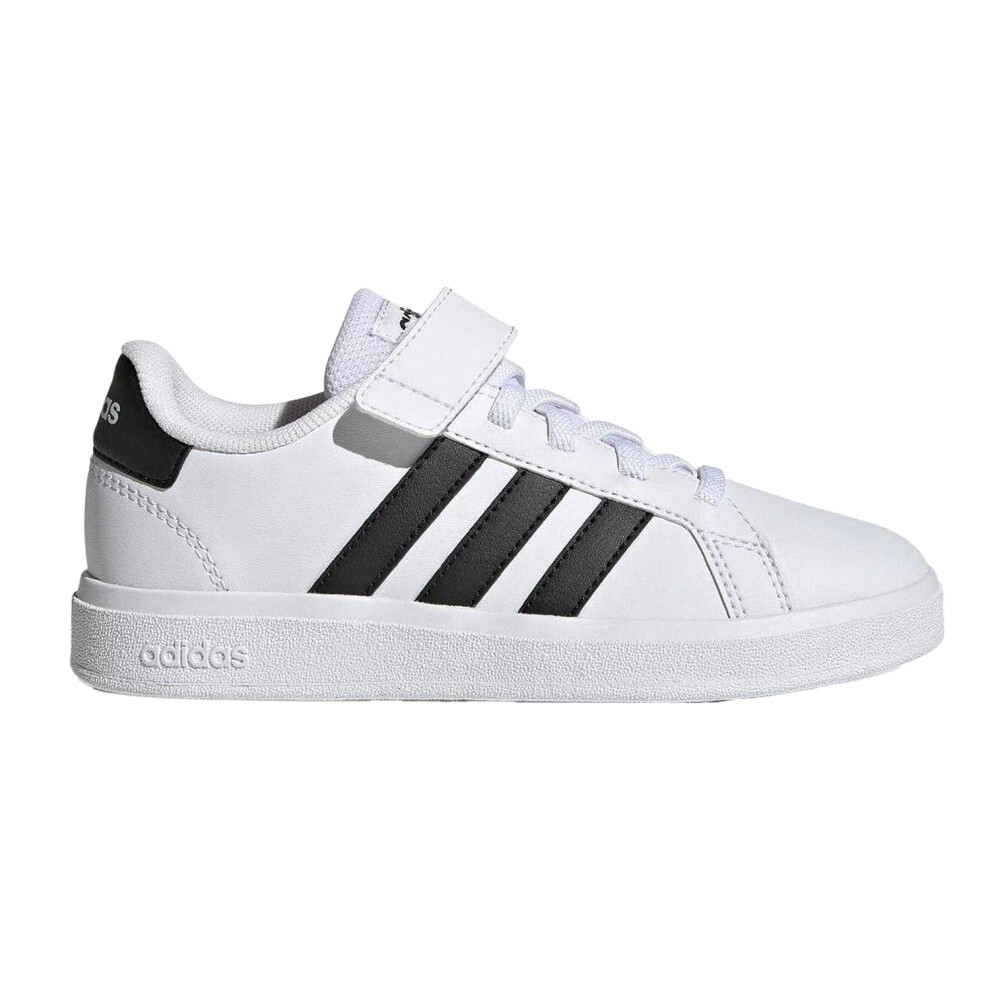 Adidas (11.5 Uk Child, White/Black) Boys Grand Court 2.0 Trainers