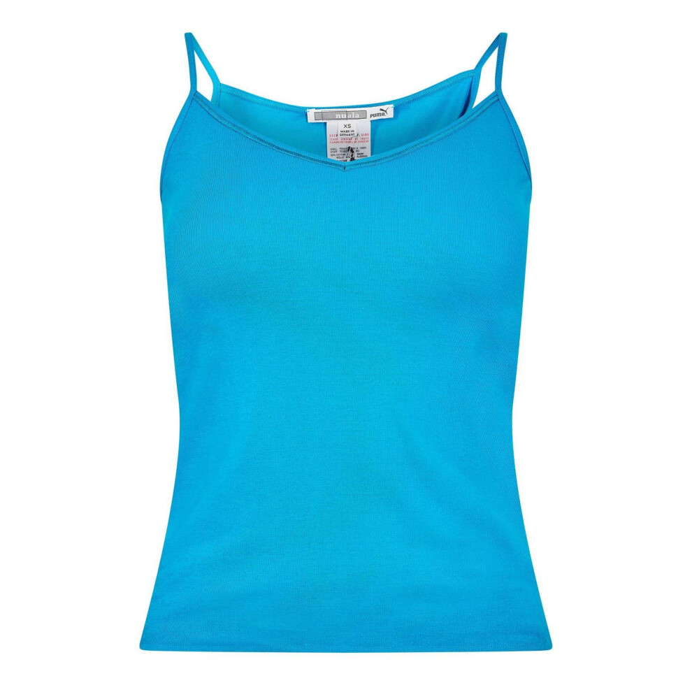 Puma (14 Uk, Blue) Womens/Ladies Ribbed V Neck Vest Top