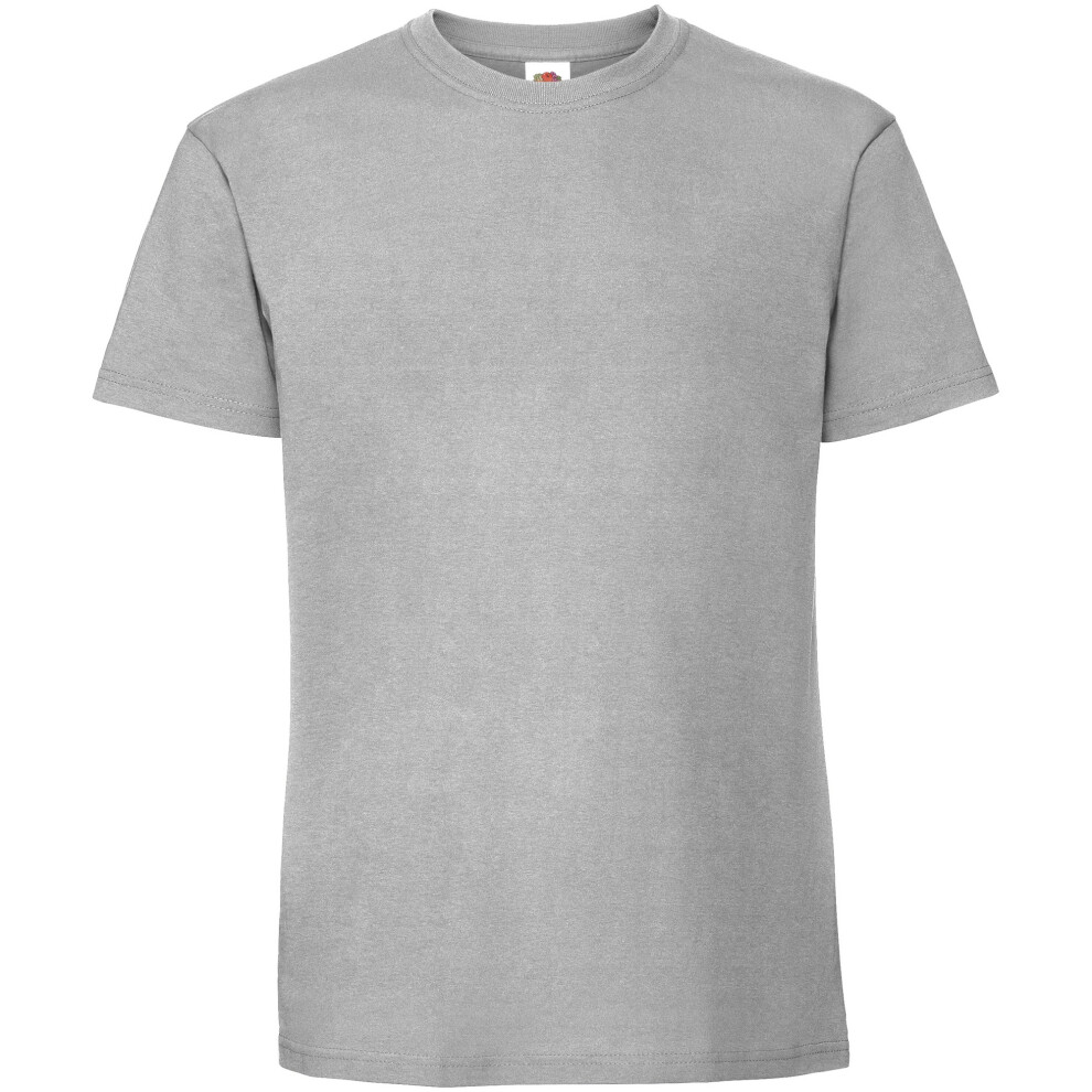 Fruit Of The Loom (2Xl Uk, Zinc) Mens Iconic 195 Ringspun Premium Tshirt