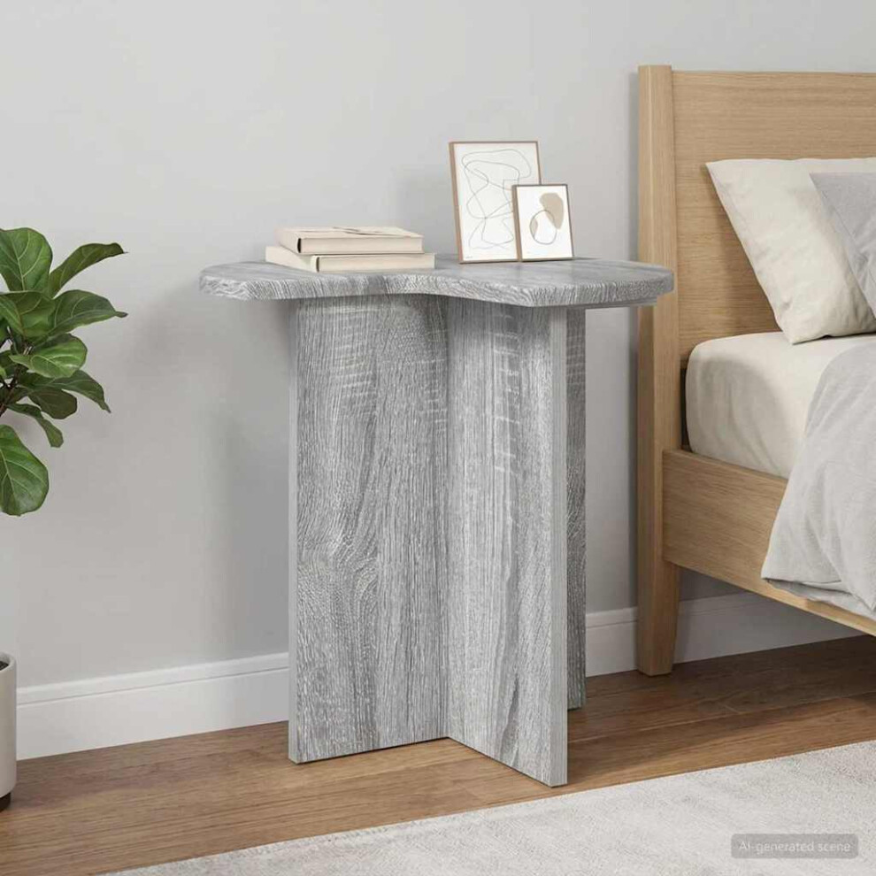 Vidaxl Side Table Grey Sonoma Ø 39 X 38 Cm Engineered Wood