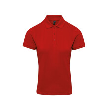 (L, Red) Premier Womens/Ladies Coolchecker Plus Piqu Polo With CoolPlus