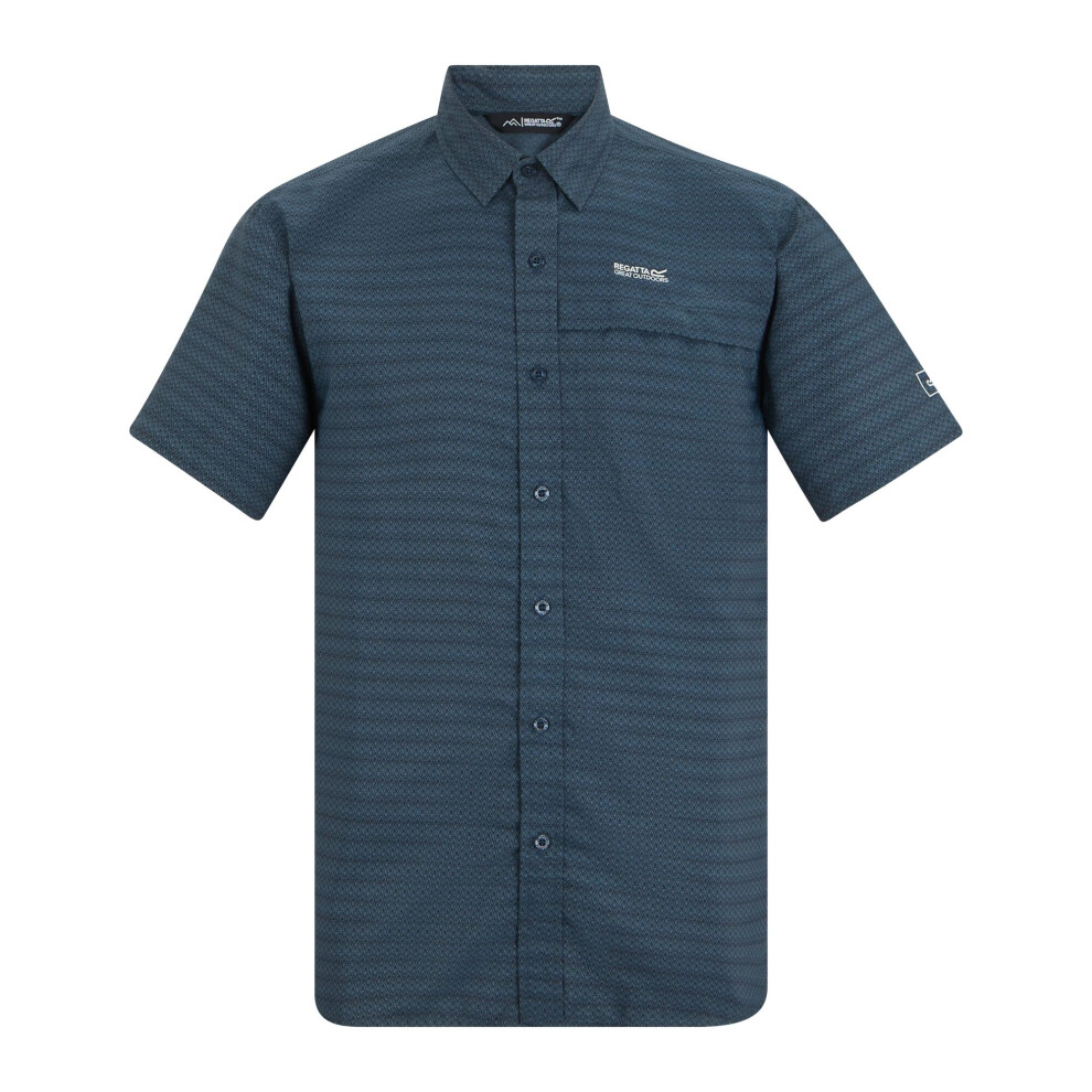 Regatta (Xl, China Blue) Mens Mindano Triangle Short-Sleeved Shirt