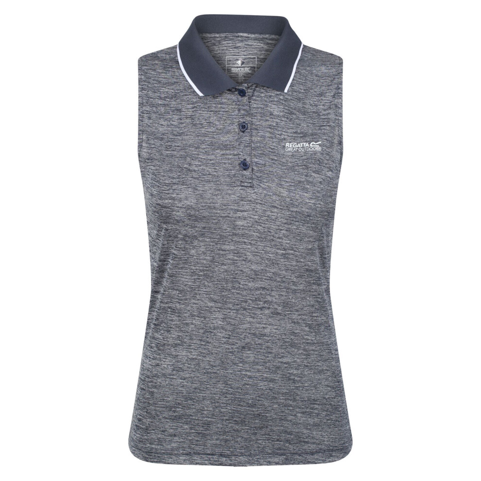 Regatta Womens/Ladies Tima II Sleeveless Polo Shirt (Navy) - Size 20 UK - Image 2