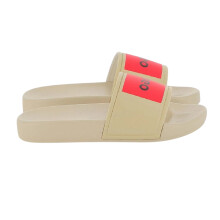 (6 UK Child, Stone) Hugo Boss Childrens/Kids Logo Sliders
