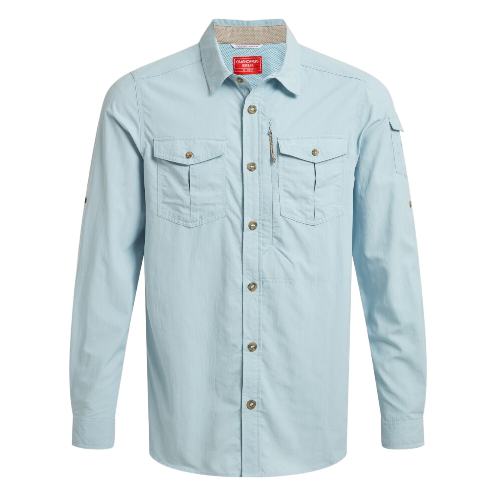 Craghoppers (M, Niagara Blue) Mens Adventure Iii Nosilife Long-Sleeved Shirt