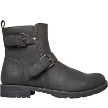 (6 UK, Black) Nicholas Deakins Mens Chad Low Block Heel Motorcycle Boots