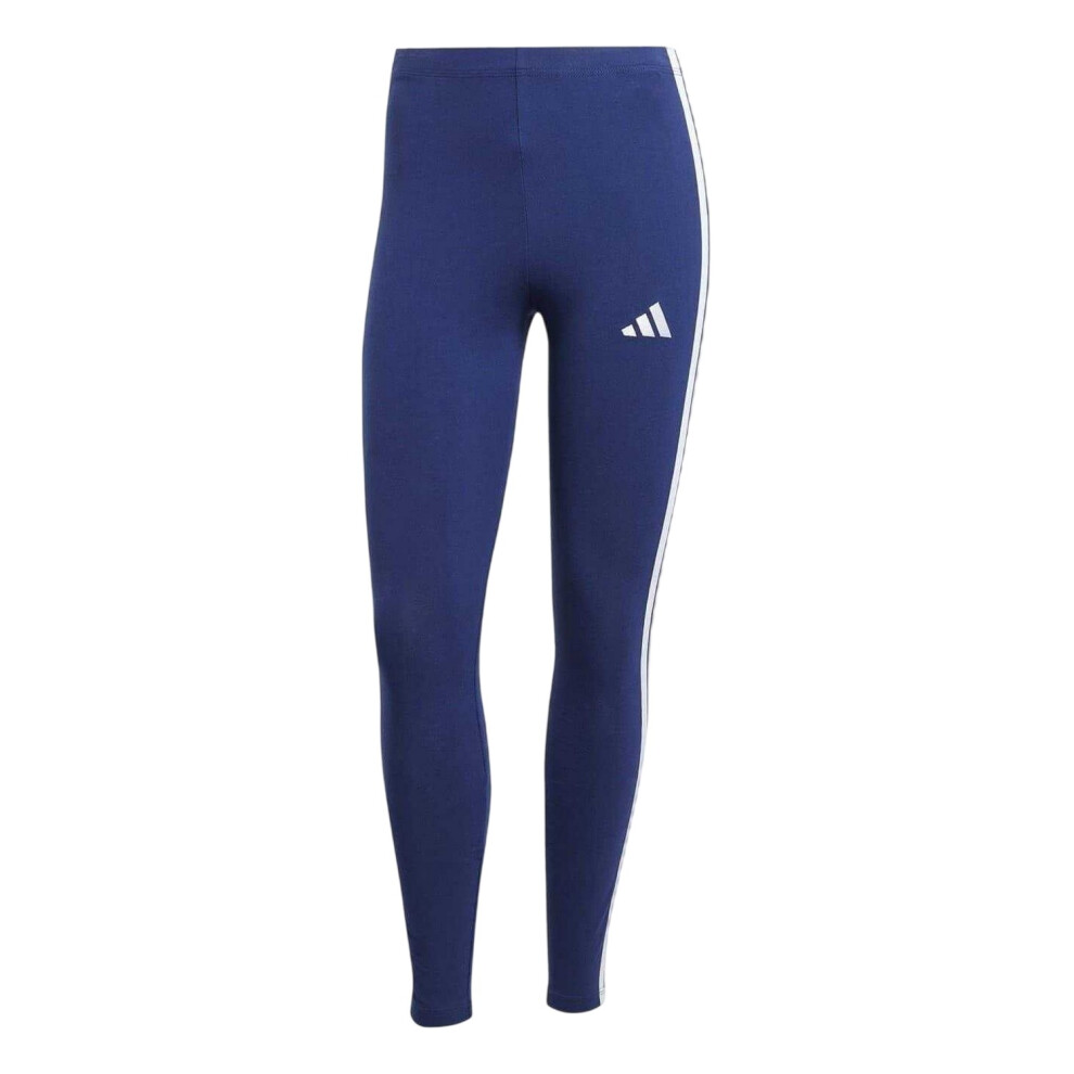 Adidas (8 Uk - 10 Uk, Legend Ink) Womens/Ladies 3 Stripes Workout Leggings