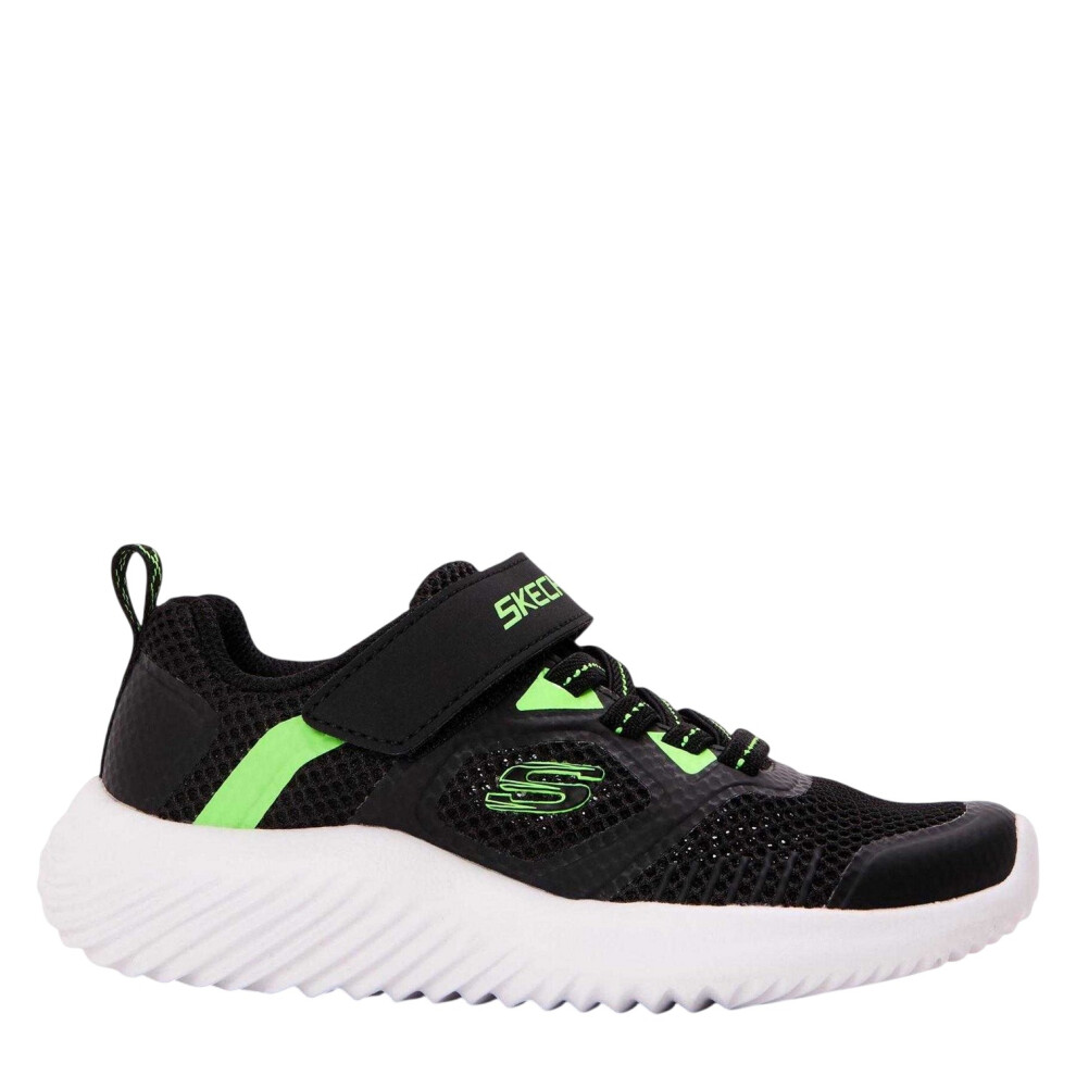 Skechers (11 Uk Child, Black/Lime) Childrens/Kids Bounder Trainers