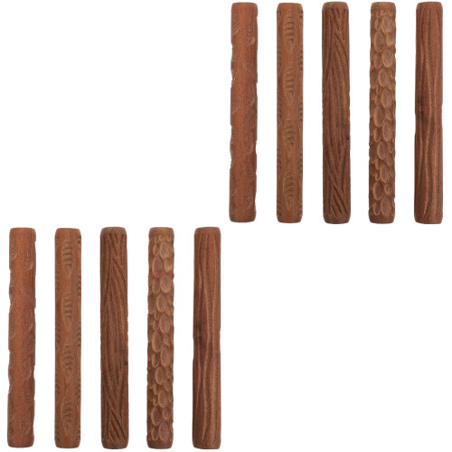10Pièces Rouleaux De En Bois Pour Modelage Argile