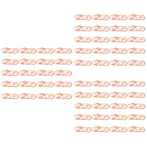 60Pièces Clips Marque-Pages Métal Rose Gold Pour Usage