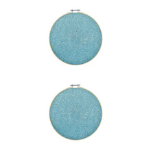 2Pièces Bannière Mural Broches Bleu Ciel Pailleté En Toile