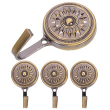 4Pièces Accroche-Rideaux Vintage Dorés Métal Pour Salon Chambre