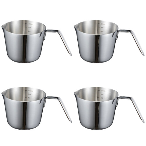 4Pièces Bols Chauffants Argentés Acier Pour Beurre