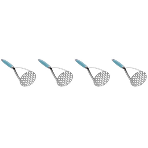 4Pièces Poussoir À De Acier Inoxydable Bleu Ciel