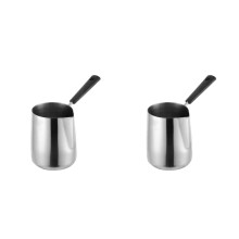 2Pièces À Lait Pour Frothage Stockage Argenté