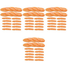 60Pièces Décorations Mini Pain Résine Orange Pour Diorama Et Shop