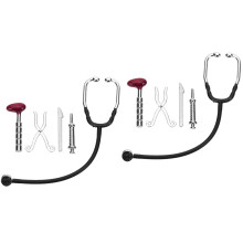 2Ensembles Accessoires Mini Médecin Noir Jouets Educatifs Enfants