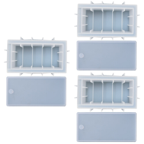 3Ensembles Moules Silicone Stockage DIY Résine