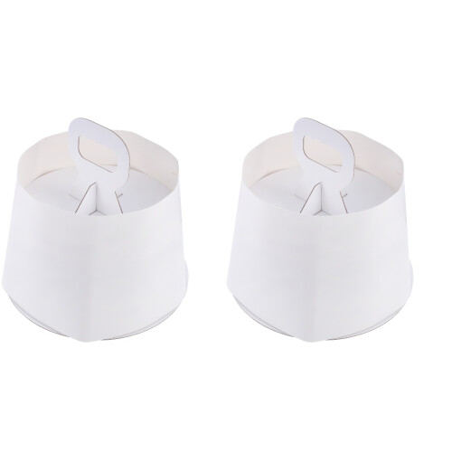 2Ensembles Boîtes De Rangement Blanches Pour Desserts Pâtisseries