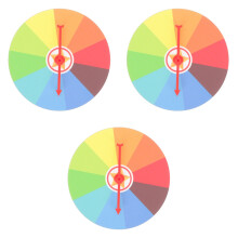 3Pièces Roue Fortune Murale Pour Jeux Et Fêtes