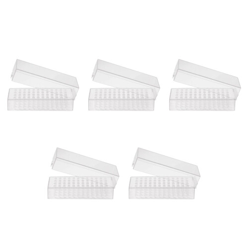 5Pièces Coffret Transparent Pour Têtes De Meulage Embouts