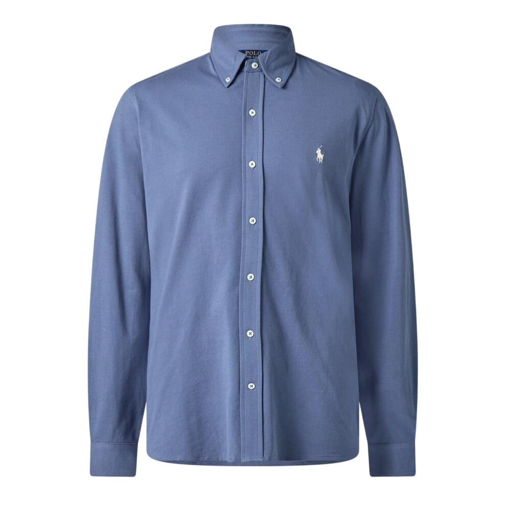 Ralph Lauren (Xl, Capri Blue) Mens Premium Cotton Button-Down Shirt