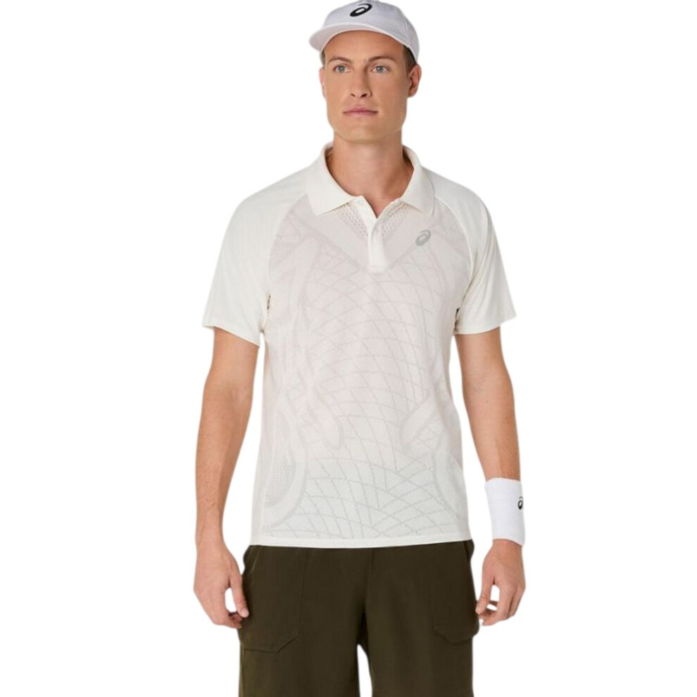 Asics (S, Cream) Mens Actibreeze Match Polo Shirt
