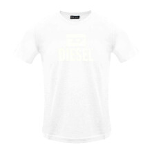 (XL, Bright White) Diesel Mens Monotone Logo T-Shirt