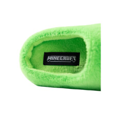 (13 UK Child, Green/Grey) Minecraft Boys Creeper Printed Slippers