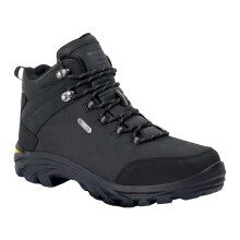 (12 UK, Black) Regatta Great Outdoors Mens Burrell Leather Hiking Boots