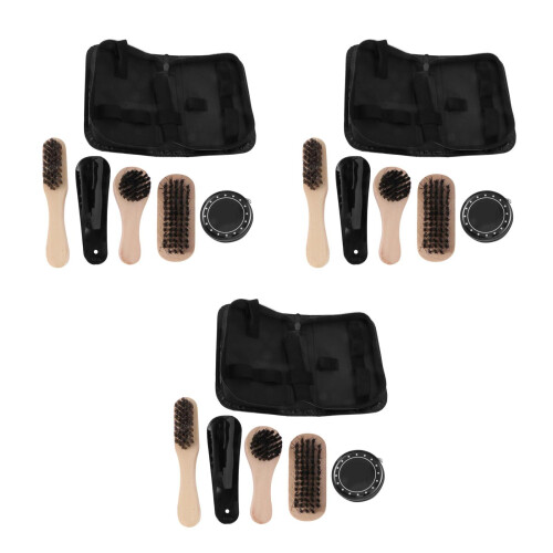 3Pièces Brosse Noir Pour Bottes Et Chaussures