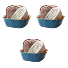 18Pièces Panier Égouttoir De Cuisine Double Couches Couleurs Diverses