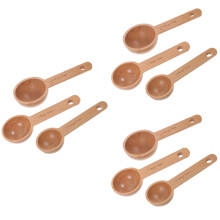 9Pièces Cuillères En Bois Kaki Pour Café Poudres