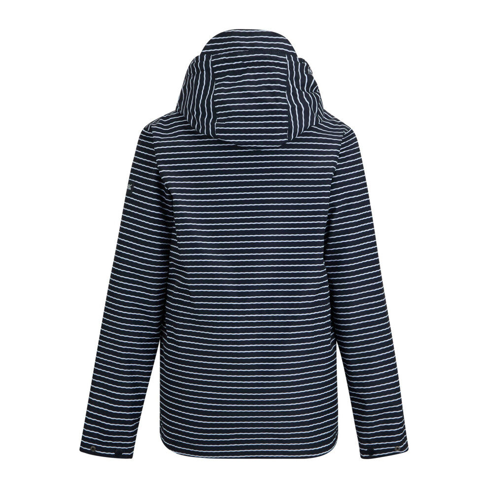 Regatta (14 Uk, Navy/White) Womens/Ladies Bayletta Contrast Striped Waterproof Jacket