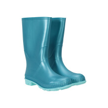 (4 UK, Teal) Mountain Warehouse Childrens/Kids Plain Wellington Boots