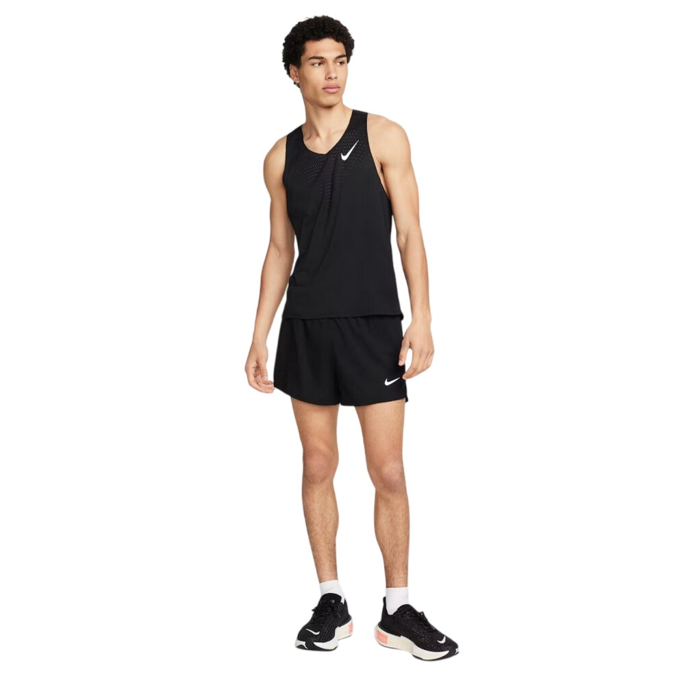 Nike (S, Black/White) Mens Aero Swift Dri-Fit Vest Top